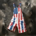 thumbnail image 4 of American Flag Overalls Men Shorts Loose Fit Festival Jumpsuits Patriotic Work Bibs Coveralls Casual Outdoor Summer Fourth of July Clothes, 4 of 4