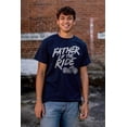 thumbnail image 4 of Biker Dad Father Of Ride Motorcycle Men's Big & Tall Crewneck Graphic Tee Brisco Brands 5X, 4 of 5