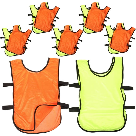 RENACLIPY 12Pcs Portable Soccer Training Vests Assorted Color Washable Polyester Pinnies