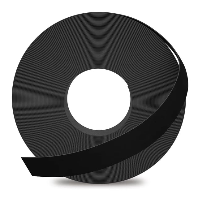 GSCIT Club Bandas de borde negras Bandas de borde de melamina de 3/4 pulgadas x 50 pies con adhesivo termofusible Bandas de borde prepegado Bordes flexibles para muebles de gabinete de madera contrach