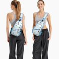 thumbnail image 4 of Great White Shark Nautical Cartoon Pattern Lightweight Travel Sling Backpack Durable Multipurpose Crossbody Bag for Tropical Travel Hiking and Beach Activities, 4 of 6