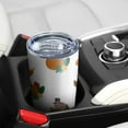 thumbnail image 5 of 20oz Tumblers Happy Thanksgiving Turkey Fall Pumpkin Stainless Steel Vacuum Insulated Double Wall Travel Tumbler Cups Mug with Lid and Straw,Cleaning Brush for Cold & Hot Drinks, 5 of 7