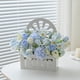 thumbnail image 1 of Adorno colgante de rosas artificiales | Decoración floral 3D multicolor de pared | Cesta colgante de flores de plástico para salón, balcón y armario | Decoración sin mantenimiento, 1 of 6