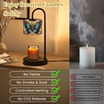 thumbnail image 5 of Candle Warmer Lamp with Timer Dimmer Stained Glass Butterfly Blue Wings Pink Roses Candle Lamp Warmer for Jar Candle with 4 Bulbs Gifts for Women House Warming Gifts, 5 of 8