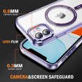 thumbnail image 6 of Decase Magnetic Case for iPhone 11,Compatible with Mag-safe,Military-Grade Protection,Slim Stylish Non-Yellowing Shockproof Case for iPhone 11,Clear Anti-Scratch Back Cover,Purple, 6 of 8