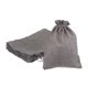 thumbnail image 1 of 5uds Pequeñas Dobles Bolsas con Cordón, 6 x 8 Algodón Arpillera Bolsa para Joyería Especia Frijol Caramelo Regalo Saco, Gris, 1 of 5