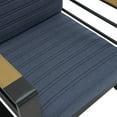 thumbnail image 4 of GDF Studio Neffs Stylish Aluminum Frame Club Chair with Blue Cushions, 4 of 7