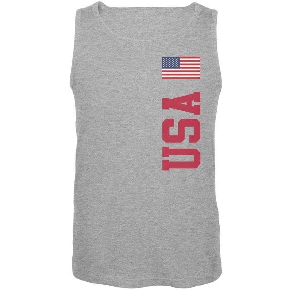 World Cup USA Heather Grey Adult Tank Top - Small