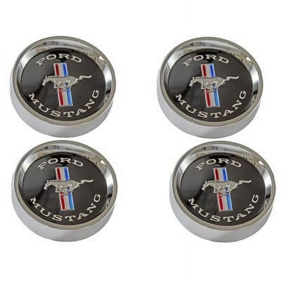 Scott Drake C5ZZ-1130-WB Styled Steel Hub Caps Black Background