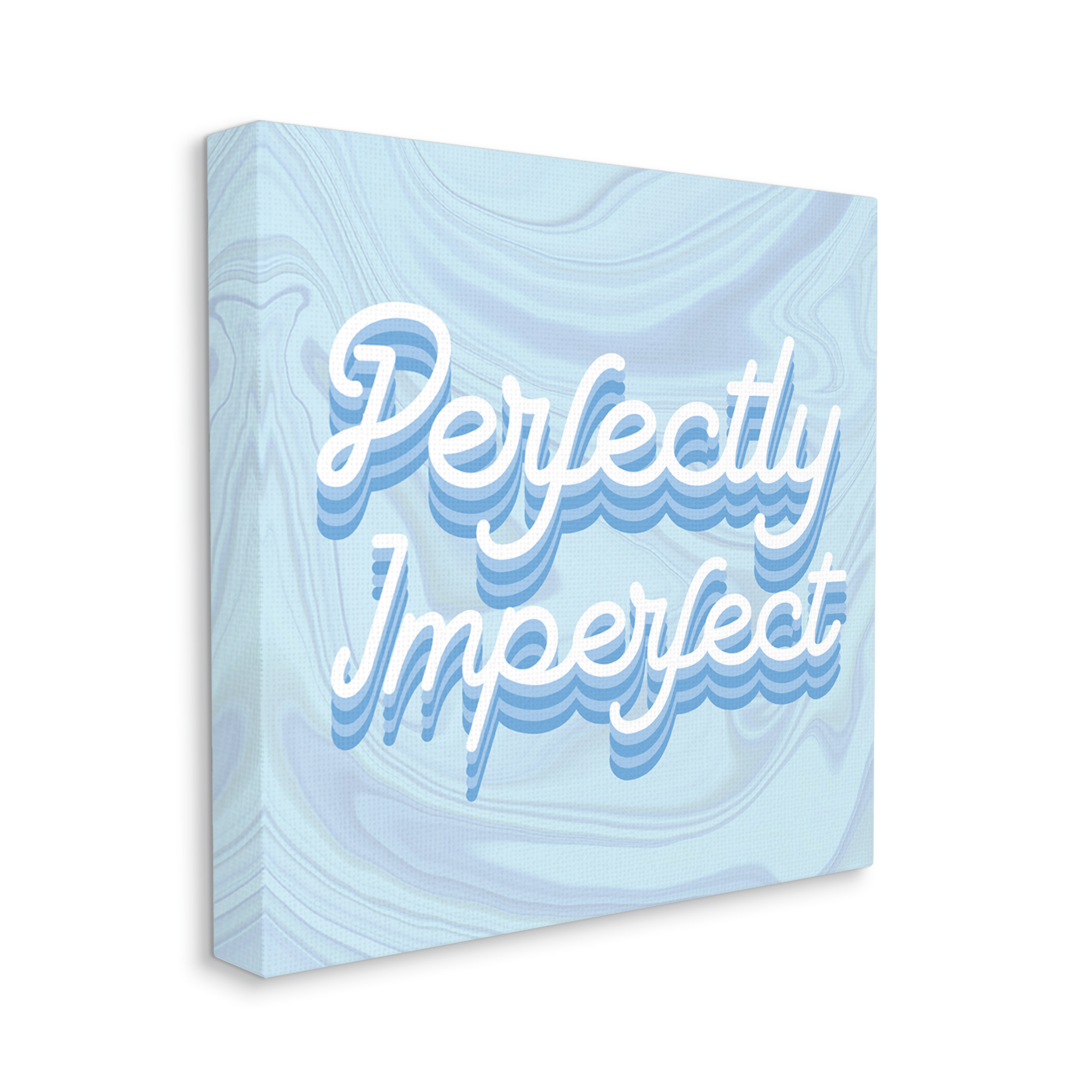 Stupell Industries Perfectly Imperfect Phrase Religious Painting Gallery Wrapped Canvas Print Wall Art