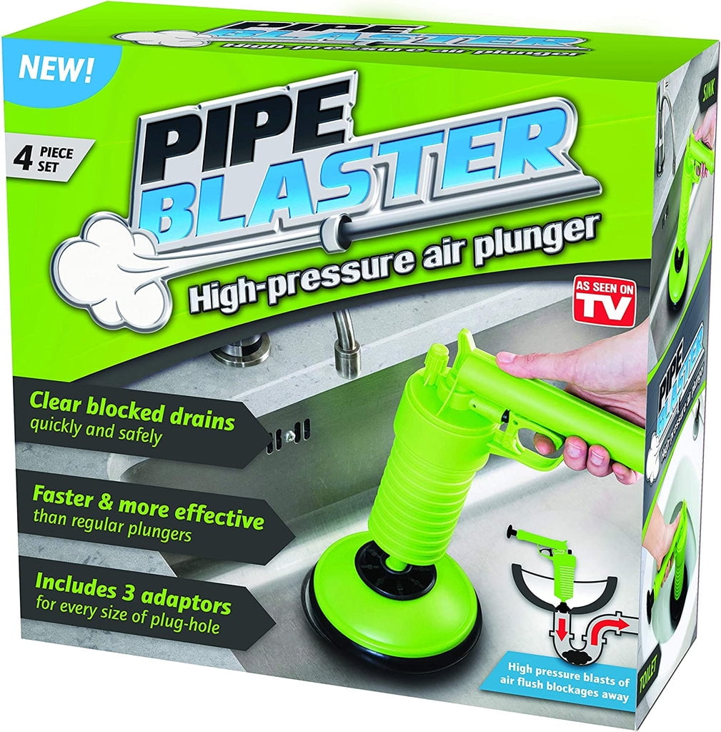 Pipe Blaster highpressure air plunger, clear clogged kitchen