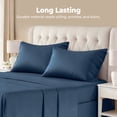 thumbnail image 5 of COOKEY Pillow Cases King Size Set of 2, Rayon Derived from Bamboo Pillowcases, Breathable & Cooling Pillow Covers with Envelope Closure, Navy Blue, 20*36inches, 5 of 8