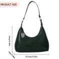 thumbnail image 3 of Bolso de mano de cocodrilo a la moda de PU de gran capacidad para mujer (verde), 3 of 7