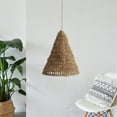 thumbnail image 6 of nvzhuang Handwoven Lampshade Rustic Rope Triangle Shape Ceiling Pendant Lampshade for Tea Room, Bar, 6 of 7