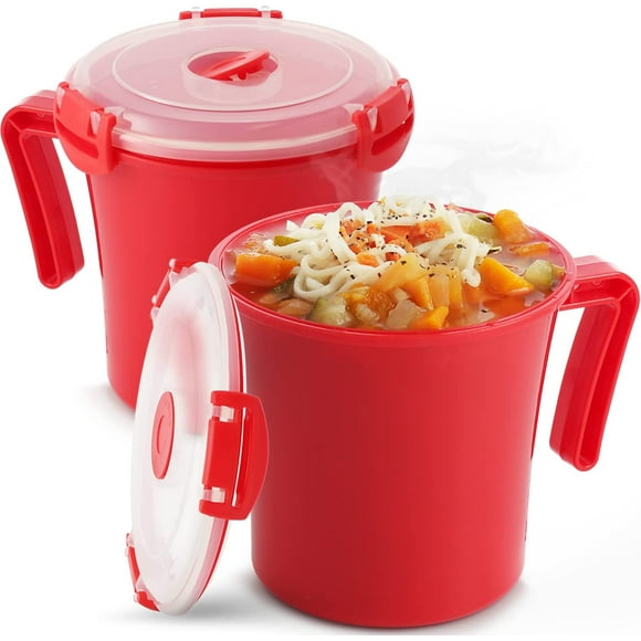 Microwave Soup Mugs Lids