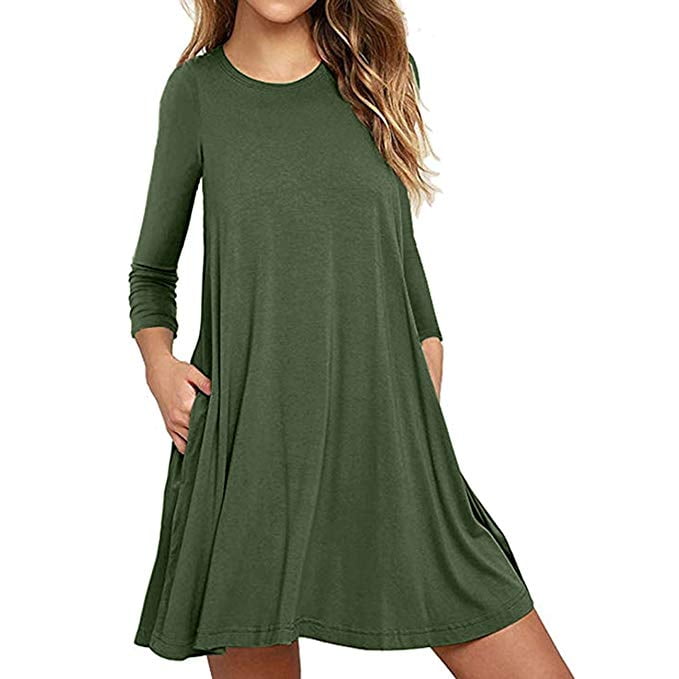 long tunic dress with pockets