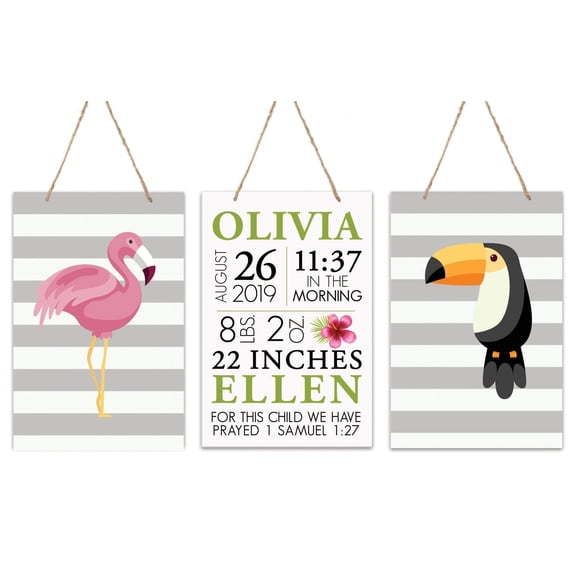 Childrens Wall Decor For Boys and Girls Bedroom - Birds