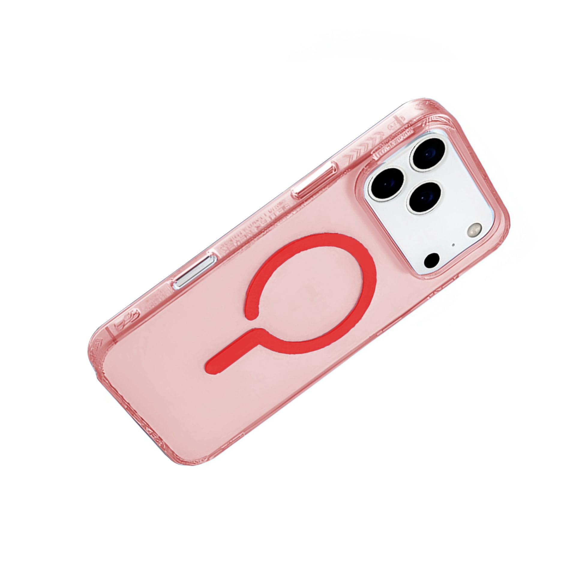 Bright Tone Clear MagSafe-Ready Case for iPhone 17 Pro Max - Red