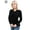 Black, variant on Luxtrada Women's Long Sleeves Cross Wrapped Neckline Top Tee Shirt Blouse Casual Top