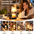 thumbnail image 4 of Hausdemo Candle Warmer Lamp, Timer, Dimmable, Adjustable Height, for Scented Jar Candles, Birthday Gifts for Women Mom, Home Decor, Metal Square with Bulbs, 4 of 12