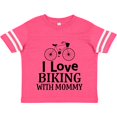 thumbnail image 3 of Inktastic Biking with Mommy Bicycle Boys or Girls Toddler T-Shirt, 3 of 5