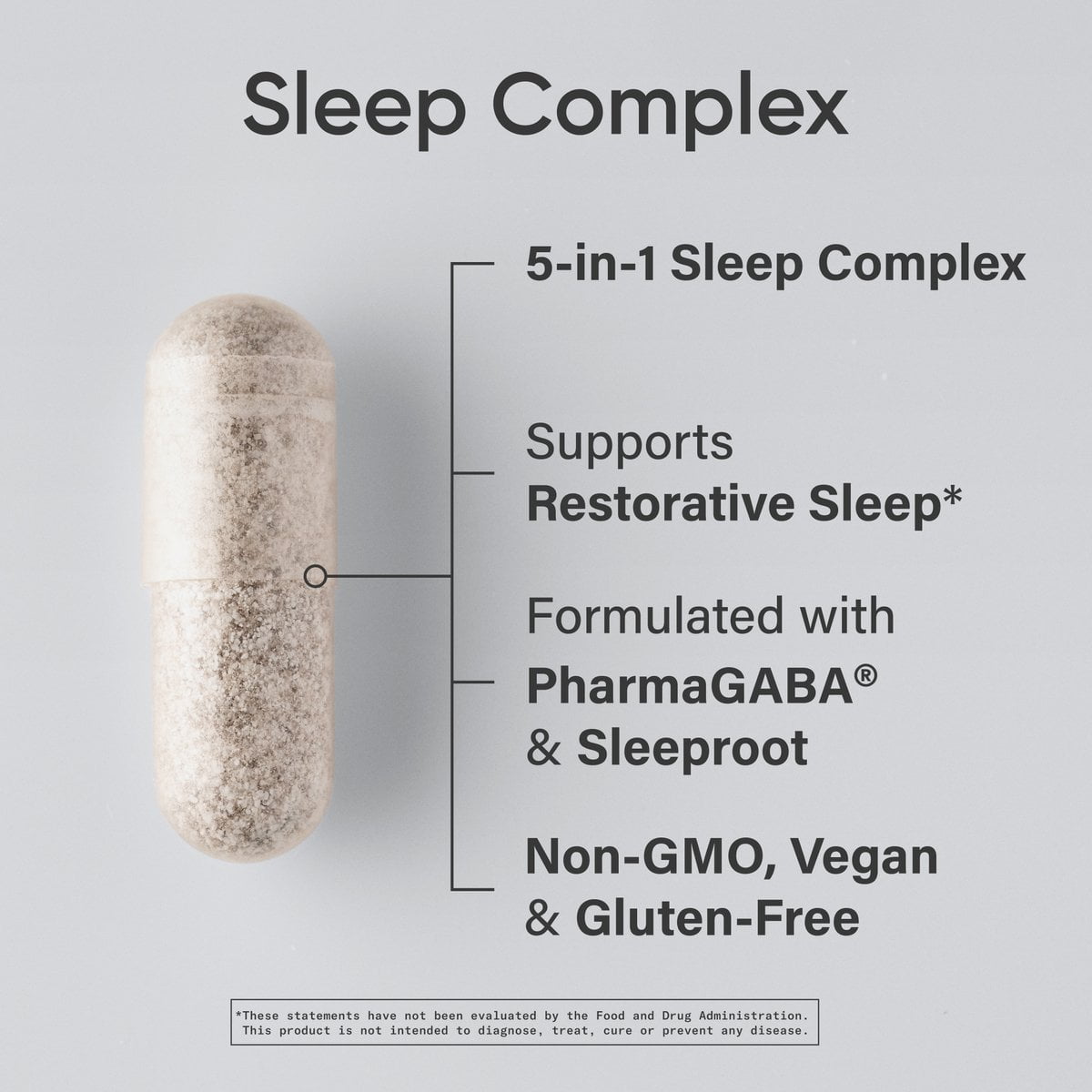 Sports Research® Sleep Complex w/ Valerian Root GABA & Magnesium - Natural Sleep Aid Relaxation