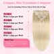 thumbnail image 4 of Extensiones de cabello humano real Gampacy con clip, 40 cm, 4 of 8