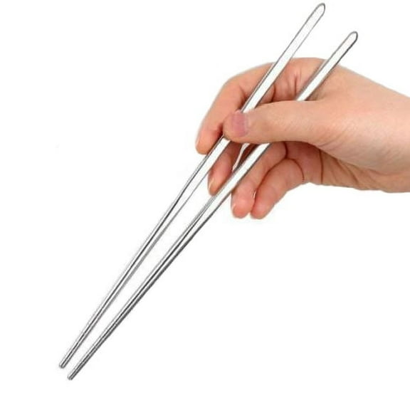 SPRING PARK 1 Pair Stainless Steel Metal Chopsticks Vacuum Hollow Non-Slip - Reusablestainless Steel Chopsticks Set Dishwasher Safe Used for Family Hotelrestaurant Hot Pot Gourmet Noodles