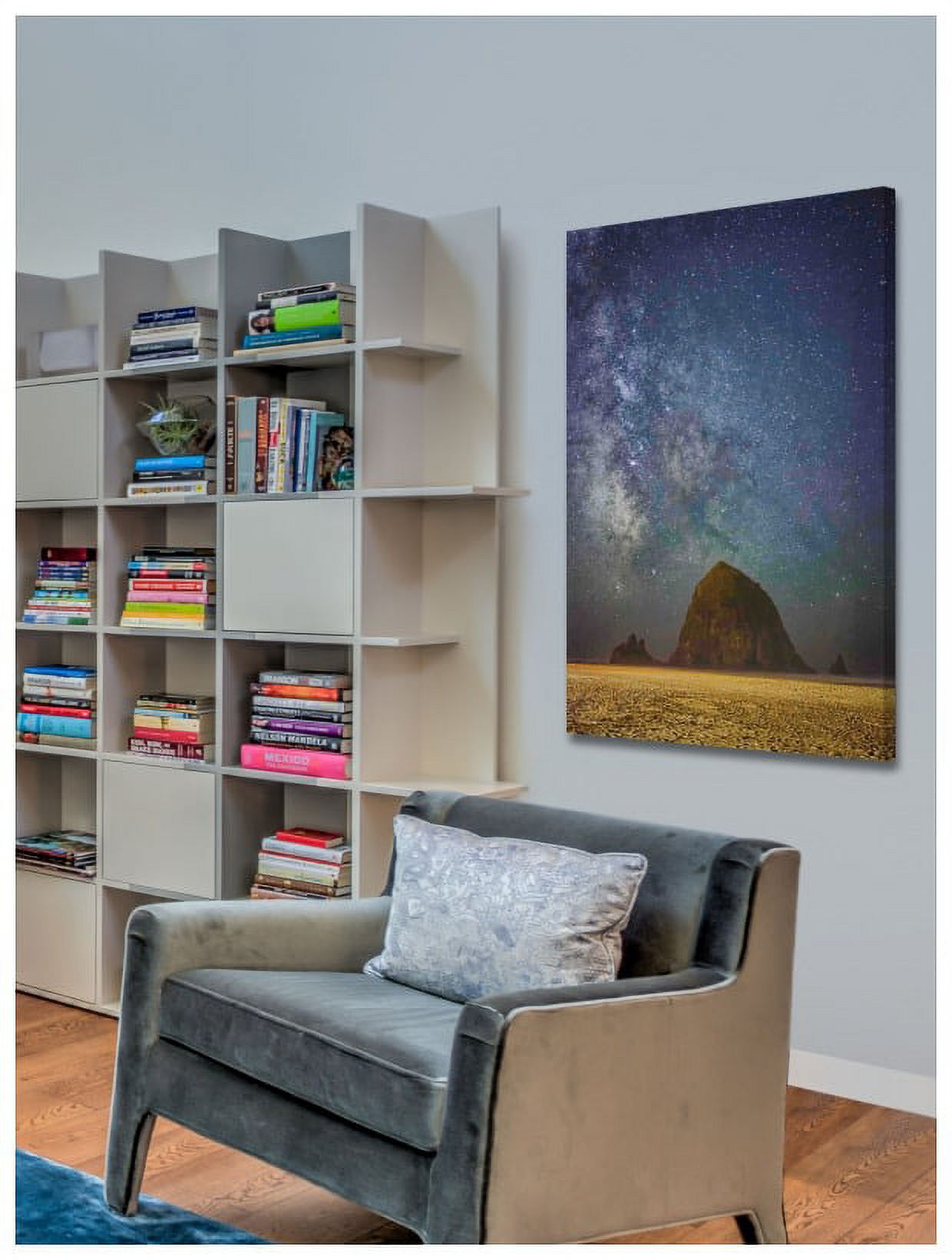 Marmont Hill "Sparkling Skies Over Haystack Rock" Painting Print on Canvas