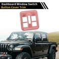 thumbnail image 3 of Recubrimiento del Botón del Interruptor de la Ventana del Tablero para Jeep Wrangler JK JLU 11-17 ABS Rosa, 3 of 6
