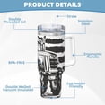 thumbnail image 5 of Sikiie American Tractor Print Insulated Stainless Water Bottle Lid Travel Mug Cup Insulated Tumblers Cup 40oz Ice Bully With Handle, 5 of 8