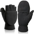 thumbnail image 1 of Gants d'Hiver Fins Convertibles Sans Doigts Mitaine à Rabat en Molleton Polaire pour Temps Froid Course Peinture Photographie, 1 of 6