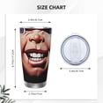 thumbnail image 4 of Saiise Chucky Print Tumbler 20 Oz Stainless Steel Vacuum Insulated with Straw Coffee Cup for Home,Office,Outdoor Works Great for Ice Drinks and Hot Beverage, 4 of 8