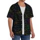 thumbnail image 2 of Balery Chemistry Formulas Camisa Casual de Manga Corta con Botones para Hombre, Texturizada, Estilo Cubano, para Playa, Verano-Medium, 2 of 5