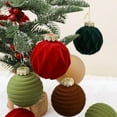 thumbnail image 2 of 9 Pcs Velvet Flocked Christmas Ball Ornaments – 3.15 Inch Brown Plastic Hanging Decorations with Hooks – Soft Texture Xmas Tree Decor for Home, Fireplace, Porch, 2 of 5