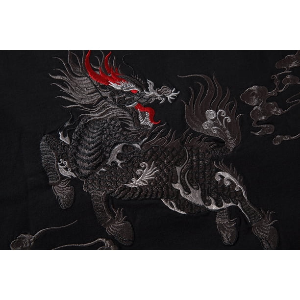 Streetwear Japanese Harajuku Tshirt Short Sleeves Shirt Embroidery