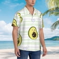 thumbnail image 2 of Lsque Avocado of a Hear pattern Hawaiian Shirt for Men, Unisex Summer Beach Casual Short Sleeve Button Down Shirts-Large, 2 of 9