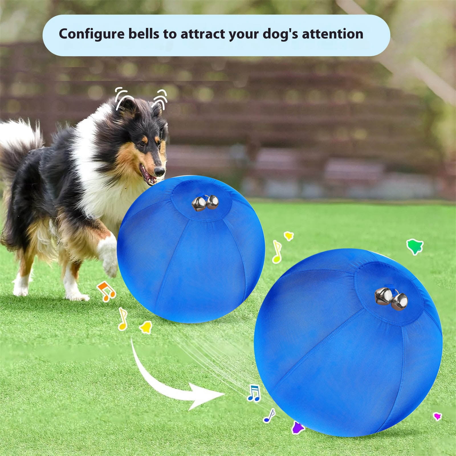 Large Inflatable Dog Toy for Outdoor Fun And Training Heavy Duty Interactive Bouncy Toy for Backyard Play