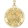 thumbnail image 2 of Picturesongold.Com Our Lady Pompeii Religious Medal Necklace Pendants Female-2/3inch Sterling Silver, 2 of 4