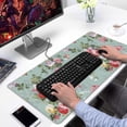 thumbnail image 2 of Long Mouse Pads for Desk,Pioneer Flower Floral Print Pattern Desk Mats on Top Of Desks, Desk Mouse Pad Extra Large with 3mm Non-Slip Base and Stitched Edge for Gaming,Office,Work,Home 31.5"x15.7", 2 of 6