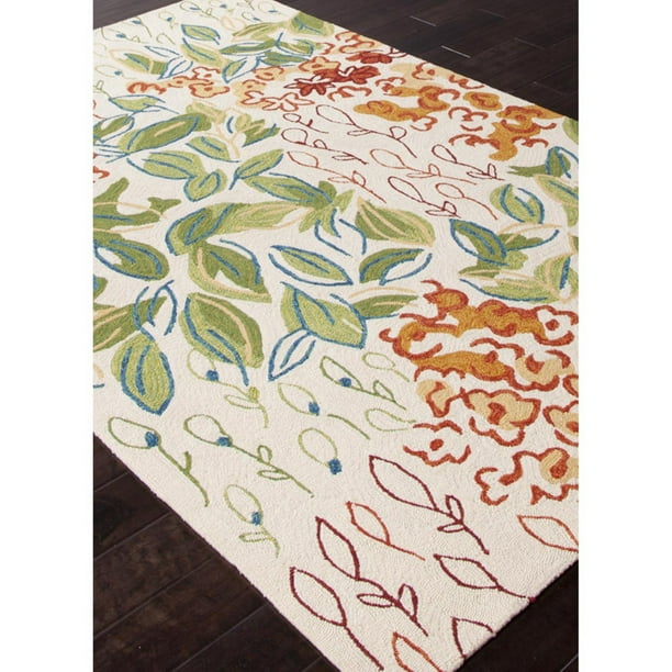 Jaipur Colours Veranda Floral Pattern Multi Color Indoor/ Outdoor Rug
