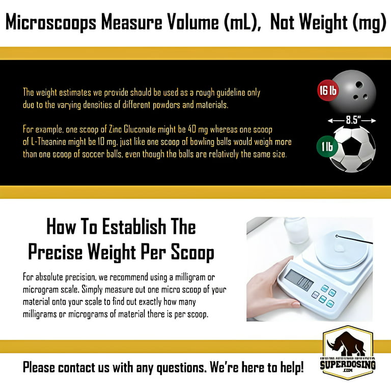 Micro Scoops 10-15 mg Milligram Measuring Spoons