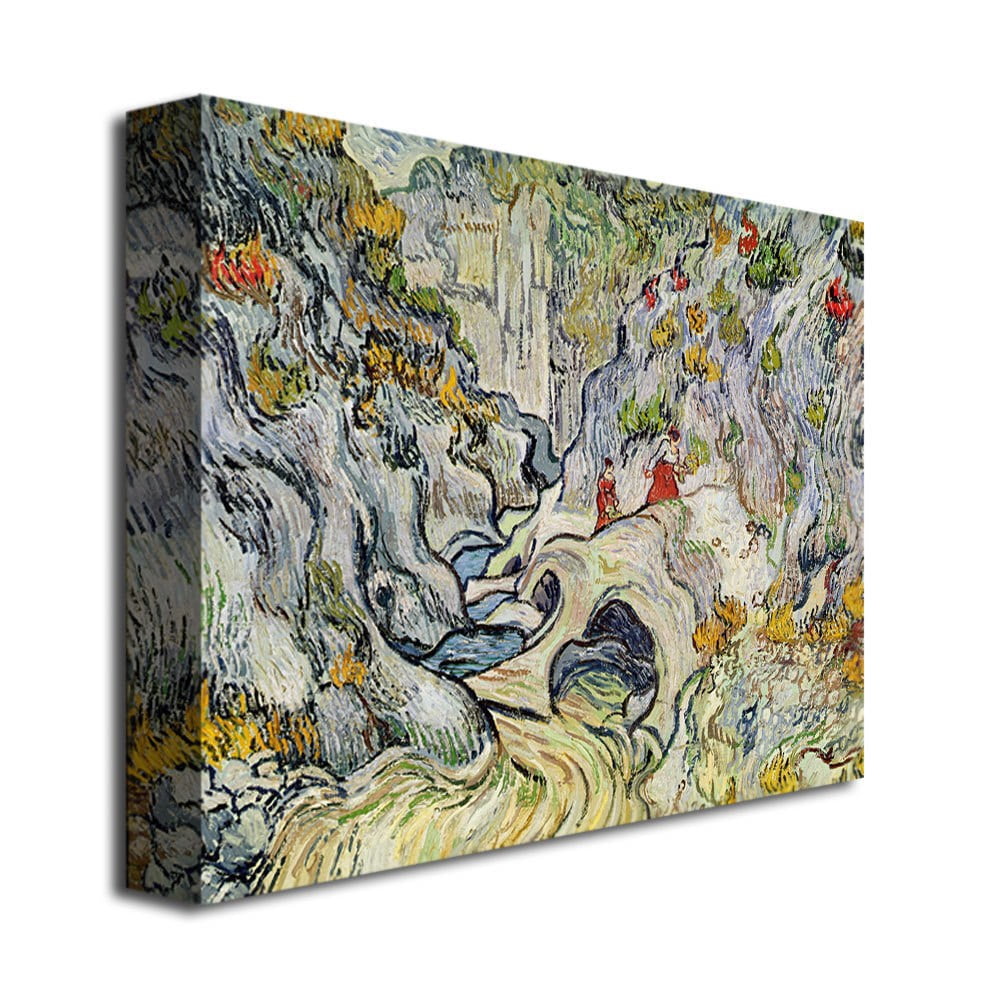 Trademark Fine Art "The Ravine of the Peyroulets" Canvas Art by Vincent van Gogh