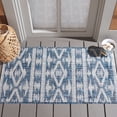 thumbnail image 2 of SAFAVIEH Courtyard April Geometric Indoor/Outdoor Area Rug, Navy/Grey, 2' x 3'7", 2 of 10
