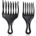 thumbnail image 1 of 2 Pieces Hair Pick Afro Comb Double Fist Pick Large and Small Plastic Afro Pick Comb Detangle Wig Braid Pick Hair Lift Comb Hair Styling Tool for Women Men African, 1 of 7