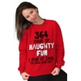 thumbnail image 4 of Christmas 364 Days Fun 1 Day of Coal Unisex Plus Fleece Graphic Sweatshirt Brisco Brands 4X, 4 of 5