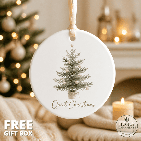 Christmas Ornament Gift Quiet Christmas Pine Tree Hanging Decoration for Holiday Tree