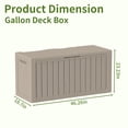 thumbnail image 3 of Joxxoaa 80 Gallon Resin Deck Box, Lockable Patio Outdoor Storage Box for Furniture, Garden Tools and Tools Storage, Waterproof Outside Storage Boxes - Grey, 3 of 7