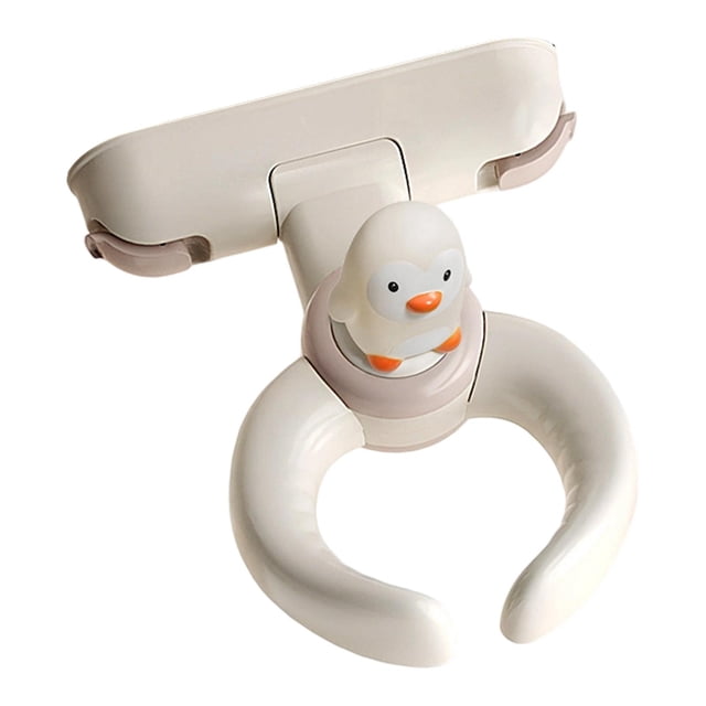 Soporte de baño con ventosas fuertes, plegable, ergonómico, con asas suaves para ducha, para recién nacidos de 6 meses a 3 años, niños y niñas. Marrón