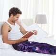 thumbnail image 5 of Salouo Purple Hippo In Water Print Pajama Pants for Men, Lounge Pants Elastic Waistband Casual Men's sleepwear Loungewear Sleep Pajama Pant -Large, 5 of 7